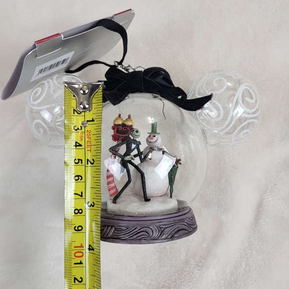 Disney Jack Skellington Mickey Icon Glass Dome Ornament Nightmare Christ… - Picture 9 of 9